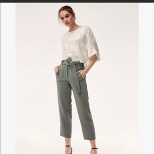 Wilfred Jallade Crepe Pant in Green Size 0